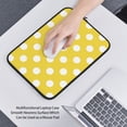thumbnail image 6 of Bingfone Yellow And White Polka Dot Laptop Sleeve Case 13 inch , 360° Protective Computer Carrying Bag, 6 of 8