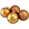 thumbnail image 2 of Northlight 4pc Shiny and Matte Glass Ball Christmas Ornament Set 4" - Copper, 2 of 3