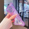thumbnail image 6 of case for iPhone 14 Pro Max Case, Clear Laser Bling Glitter Cute Holographic Love Heart Pattern,Slim and Soft TPU Anti Scratch Shockproof Case for Women Girls Back Cover Purple, 6 of 14