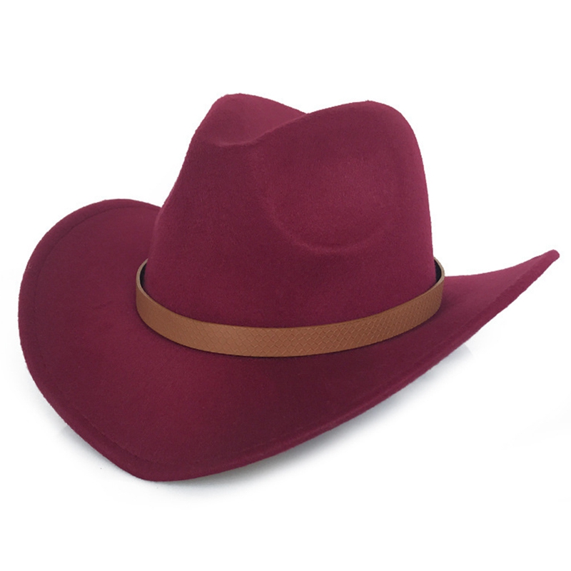 AkoaDa Fringed Belt Western Cowboy Hat 