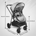 thumbnail image 6 of Cochildor Lite 2.0 Bassinet Mode 3-Position Reversible Lightweight Stroller with UPF 50+ Canopy, Grey, 6 of 9
