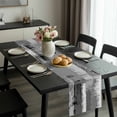 thumbnail image 2 of Grey Abstract Table Runner 36 Inches Long, Modern Mottled Art Oil Painting Kitchen Coffee Dining Table Decoration for Home Party Birthday Wedding Home Decor 13x36 Inches, 2 of 8