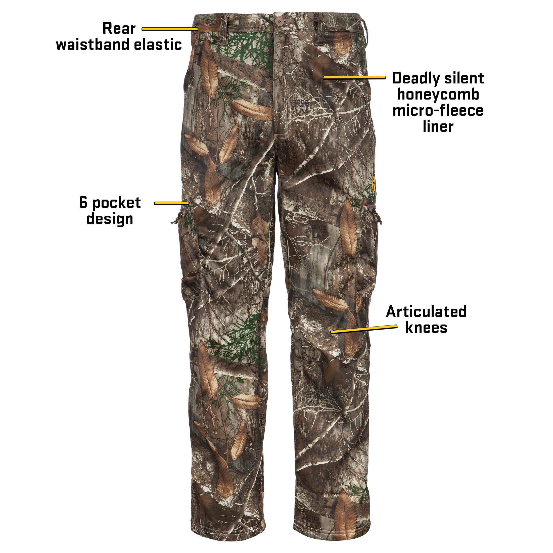 Blocker Outdoors Shield Series Silentec Pants, Camo Hunting Clothing for Men (Realtree Edge, 3X-Large)