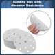 thumbnail image 3 of Discos de lija Unique Bargains, 5.91" 15 agujeros 400 grano papel de lija redondo para reparación automotriz con gancho y bucle de óxido de aluminio blanco, 50 piezas, 3 of 7