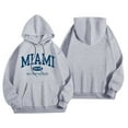 thumbnail image 4 of Bibifish Graphic Womens Hoodies Miami City Letter Print Long Sleeve Oversized Hooded sweatshirts Soft Drawstring Trendy Outfits With Pocket, 4 of 4