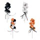 thumbnail image 2 of Ramita de calabaza con burbujas para Halloween, flores artificiales, decoración de corte, espuma de 22cm, planta falsa Multicolor, naranja, negro y blanco, 2 of 5
