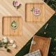 thumbnail image 4 of Bandeja de Bambú para Aperitivos | Bandeja de Madera Amarilla para Servir Frutas y Aperitivos | Bandeja Pequeña de Madera Multitamaño para Cocina, Comedor o Fiesta | Juego de 1 Pieza, 4 of 7