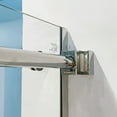 thumbnail image 2 of 56-60"W x 75"H Glass Shower Door,Semi-Frame Single Sliding Shower Door, 304 Stainless Steel in Chrome, 5/16" (8mm) Thick SGCC Tempered Clear Glass, 2 of 10