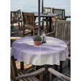 thumbnail image 2 of Outdoor Tablecloth with Umbrella Hole for Patio/Picnic/Party/Camping, Mountain Peak Waterproof Table Cloth Round Cover Washable, Purple Beige Mist Zen Modern Nature Fantasy (Dia 60"), 2 of 9
