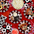 thumbnail image 6 of Casino Card Night Birthday Party Supplies Set Plates Napkins Cups Tableware Kit for 16, 6 of 7