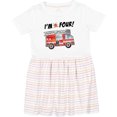 thumbnail image 3 of Inktastic I'm 4 Fire Truck 4th Birthday Girls Toddler Dress, 3 of 5
