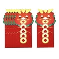 thumbnail image 2 of yuksok 6 Pièces Nouvel An Lunaire Enveloppes Rouges Hong Bao pour Fête Graduation Vacances Motif Argent de Cuivre, 2 of 9