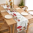 thumbnail image 3 of Mushrooms Eucalyptus Table Runner - 120 Inch Long, Kitchen Dining Table Runner Dresser Scarves, Sage Green Botanical Butterflies Farmhouse Decor for Coffee Tables Wedding Party Banquet, 3 of 8