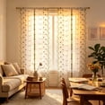 thumbnail image 6 of Tarmeek 80x200cm Double Row Lace Sheer Blackout Curtains Rod Pocket Thermal Insulated Window Panels for Bedroom Living Room Energy Saving Light Blocking, 6 of 7