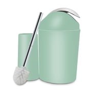 VGEBY 6 Piece Plastic, Stainless Steel Bath Accessories Set, Green, Silver, Multi-color