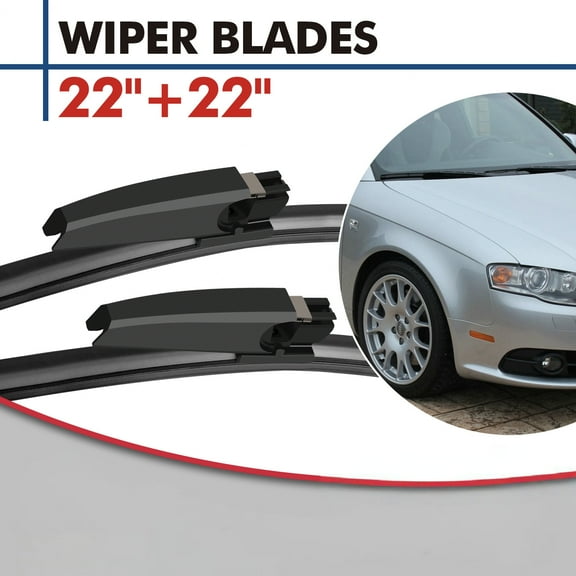 MODIGT Windshield Wiper Blades 22" 22" for Audi RS4 2006-2008, Audi S4 2003-2009