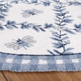 thumbnail image 3 of SAFAVIEH Chelsea Lara Bordered Wool Area Rug, Ivory/Blue, 4' x 4' Round, 3 of 8