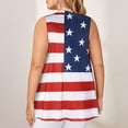 thumbnail image 4 of USSUMA Womens Summer Tops and Blouses Trendy V Neck USA Flag Print Plus Size T-Shirts for Women Dressy Casual Sleeveless 4th of July Patriotic Tanks Shirt Tunics Plus Beach, 4 of 6