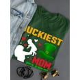 thumbnail image 3 of Luckiest Mom Ever T-Shirt Women -Image by Shutterstock, Female Medium, 3 of 4