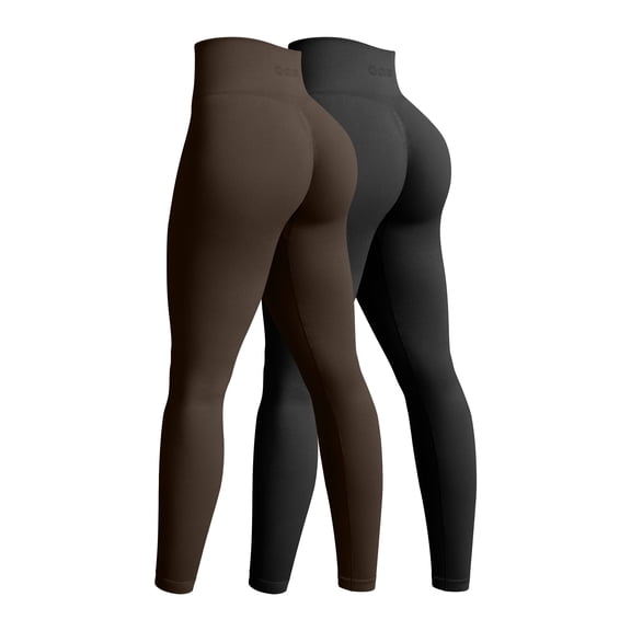 OQQ Women's 2 Piece Yoga Legging Seamless Workout High Waist Butt Liftings Athletic Leggings