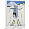 thumbnail image 1 of ARTCANVAS Lovers In The Snow Canvas Art Print by Georges Barbier - Size: 12" x 8" (0.75" Deep), 1 of 9