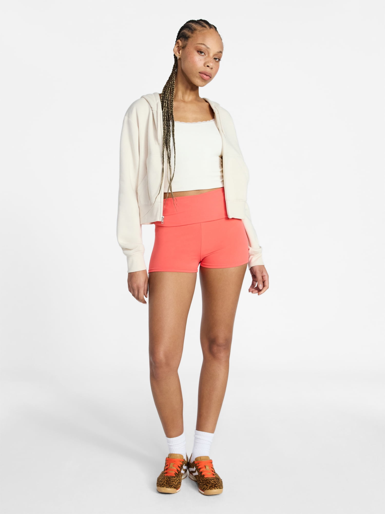 No Boundaries Foldover Shorts, 2.25" Inseam, Women's XXS-XXL