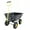 Black + Metal-4, variant on Heavy Duty Folding Garden Dump Truck, 10" Pneumatic Tires Steel Frame Utility Cart for Yard Work, Soil Fertilizer Transport, Outdoor Landscaping Tool