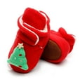 thumbnail image 2 of XIMIN Toddler Girls Boys First Walkers Slippers with Gripper Soles Christmas Santa Claus Kids Baby Cozy Plush Fleece Booties Slip-On Keep Winter Warm Shoes, 2 of 6
