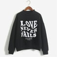 thumbnail image 3 of RQYYD Love Never Fails Sweatshirts for Women Long Sleeve Sweaters Crew Neck Letter Print Pullover Tops Holiday Cute Sweatshirts(Black,S), 3 of 4