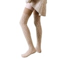 thumbnail image 6 of Socks For Women Thigh High Cotton Knitted Winter Boot Sock Vintage Warm Extra Long Leg Warmer Over The Knee High Stocking Socks, 6 of 6
