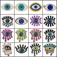 thumbnail image 2 of Evil Eye Iron On Patch Sequined Applique For Hoodie Sweatshirt DIY Fashion, 2 of 7