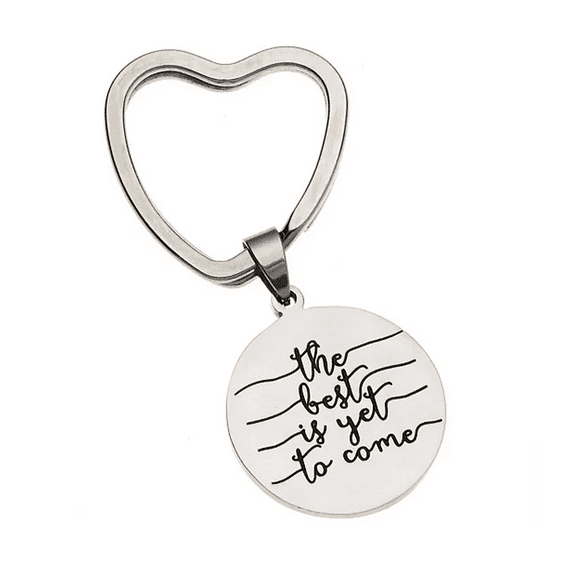 Inspirational Keychain for Women- The Best Is Yet to Come Motivational Gifts, Stainless Steel Trendy Keychains for Women Key Ring Fashion