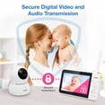 thumbnail image 4 of VTech VM924-2 Monitor remoto para bebés con zoom panorámico, inclinable y con 2 cámaras y audio, pantalla LCD de 5", transmisión de video de hasta 17 horas y batería de 31 horas para audio, visión noc, 4 of 5