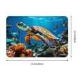 thumbnail image 3 of Non Slip Door Mat, Coral Sea Turtle Fast Drying Bath Tub Mats, Absorbent Bathroom Rugs Entrance Welcome Mat, Bath MatS for Tub, Floor, Home, Kitchen, Hotel,16x24in, 3 of 6