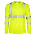 thumbnail image 4 of MNCEKFOD Men's Basic T Shirts Absorbent Quick Dry Tops Outdoor Construction Tooling Reflective Strip Tee Shirt for Men Yellow M, 4 of 4