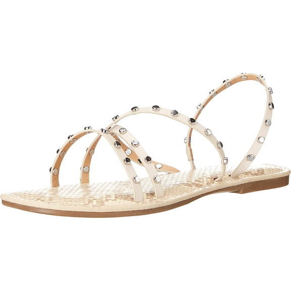 DV Dolce Vita Womens Jillen Flat Sandal 6.5 Cream