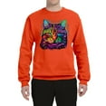 thumbnail image 2 of Wild Bobby, If You're Nice I Might Let You Live With Me Colorful Cat Animal Lover Unisex Crewneck Graphic Sweatshirt, Orange, Medium, 2 of 3