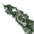 thumbnail image 4 of Holiday Time PL 8ft Plastic White Berry Ball Wreath Home Decor, 4 of 5