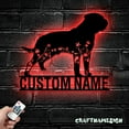 thumbnail image 2 of Craftnamesign Custom Bullmastiffs Metal Wall Art LED Light, Bullmastiffs Dog Lover Name Sign, 2 of 5
