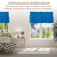 thumbnail image 5 of Uxcell 2 Pcs Window Valance, 52 x 18 Inch Valance Curtains Short Light Filtering Sheer for Windows Bedroom, Blue, 5 of 6