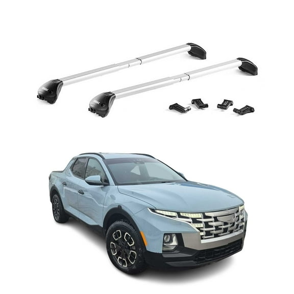 For Hyundai Santa Cruz 2022-2025 Roof Rack Cross Bars Silver Carrier 2 Pcs