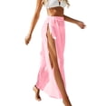 thumbnail image 5 of Women's Beach Sarong Tie Wrap Skirt High Split Bathing Suit Cover Up Long Skirt for Vacation, 5 of 5
