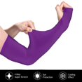 thumbnail image 2 of Fotbe Purple Mangas para Brazos con Protección Solar UV- Cubrebrazos para Tatuajes – Mangas Deportivas Refrigerantes UPF 50 para Hombre y Mujer, 2 of 7