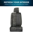 thumbnail image 4 of MotorBox Prestige Faux Leather Seat Covers - Semi-Custom Fit Car Seat Covers Full Set - Seat Covers for Trucks & SUV PU Leather Car Seat Covers - 2 Front Seat Interior Covers & 1 Back Bench Seat Cove, 4 of 9