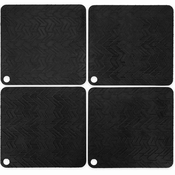 9.5 x 10 in. Flexible Base Pad for Leveling Blocks, Black - Pack of 4