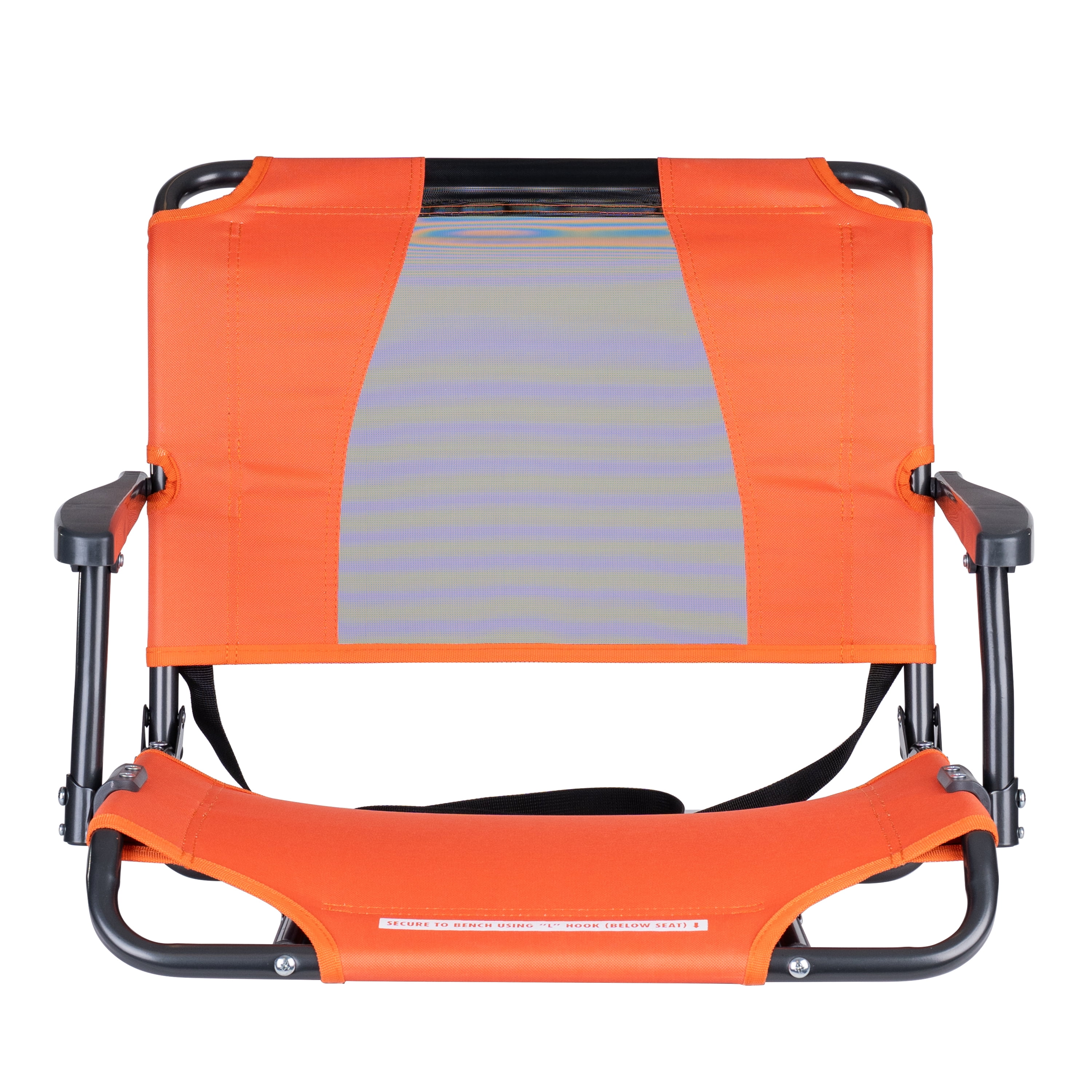 GCI Outdoor Big Comfort Stadium Seat with Armrests Orange Bleacher Chair for Back Support