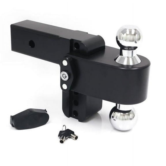 Weigh Safe CTB8-2.5-CER-BLA 8 in. Drop Cerakoted Trailer Hitch with Chrome Tow Balls for 2.5 in. Receiver, Black