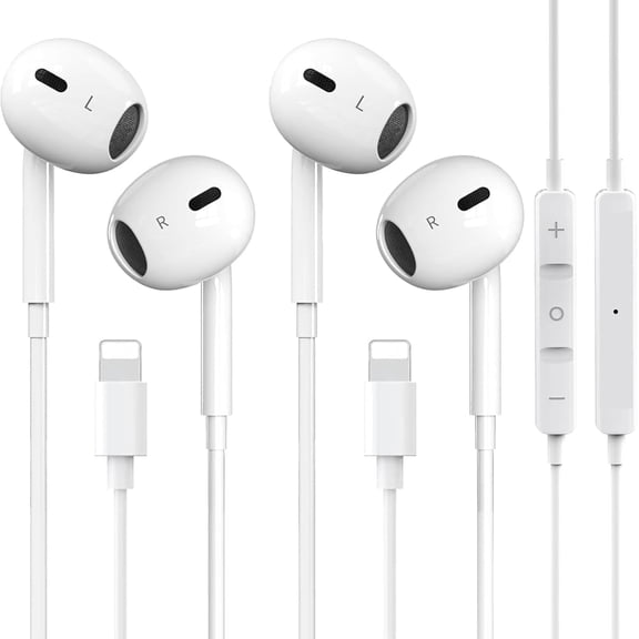 2 Packs USB C Headphones for iPhone 17/16/15 Earbuds with Microphone & Volume Control HiFi Stereo Type C Earphones for iPhone 17/16/15 Pro Max, for Galaxy S23/S22/S21/S20/Ultra Note 10/20