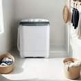 thumbnail image 3 of Dimedeal Portable 22lbs Twin Tub Mini Washing Machine, 13lbs Washer & 9lbs Spinner with Drying Rack&Hangers, 3 of 8