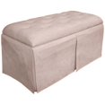 thumbnail image 2 of Banc de Rangement 3 Pièces et 2 Poufs Assortis en Microfibre Rose, 2 of 2